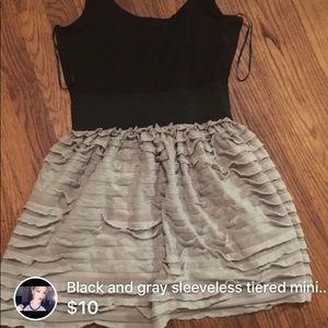 Black and gray dress